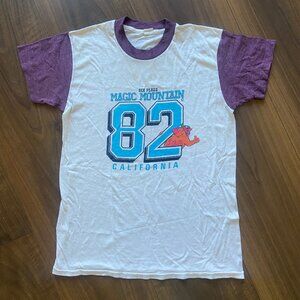 Vintage 80s Six Flags Magic Mountain Tee - Size M